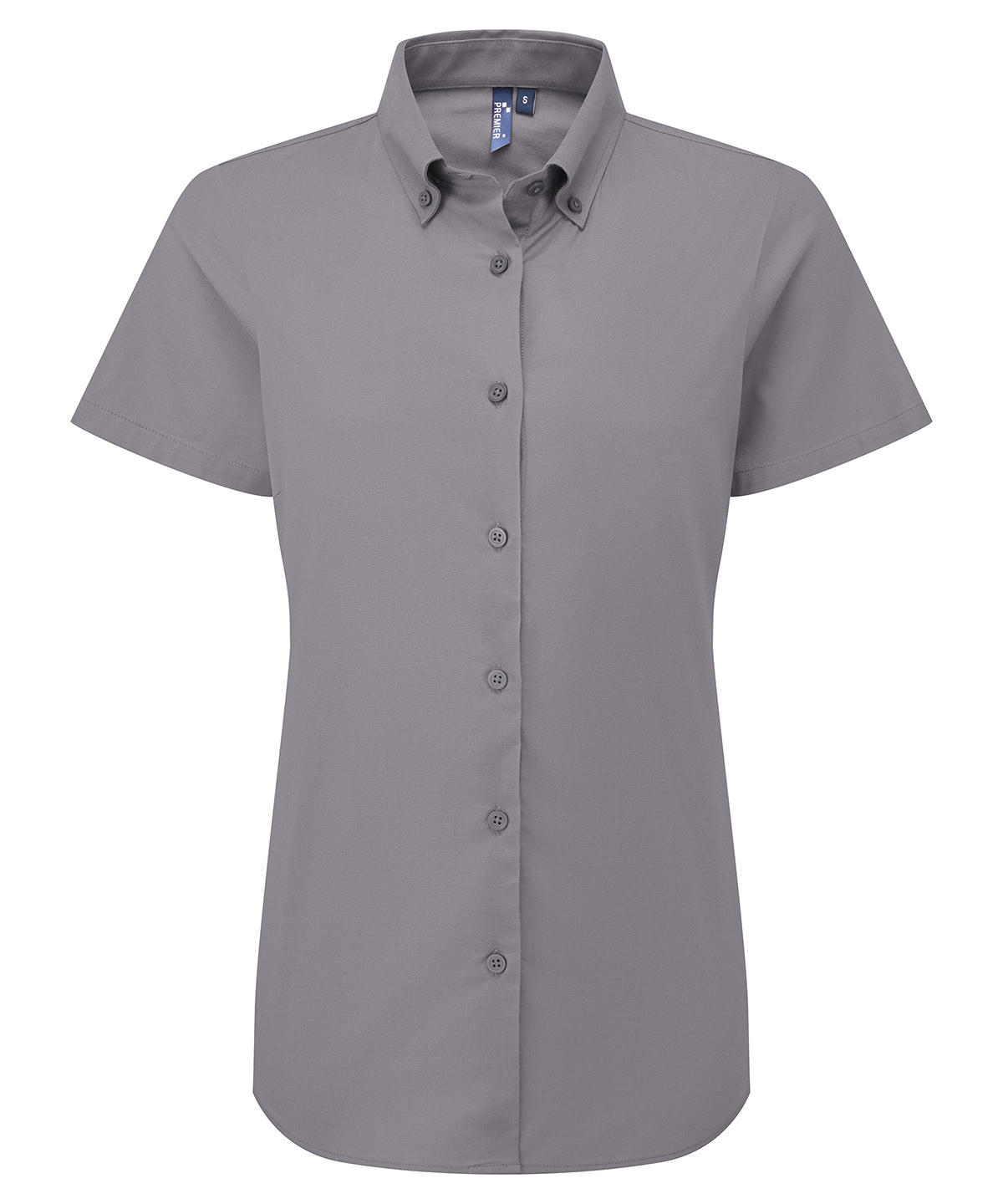 PR386 Women’s ‘Supreme’ Oxford short sleeve shirt Grey PR386 Women’s ‘Supreme’ Oxford short sleeve shirt Grey