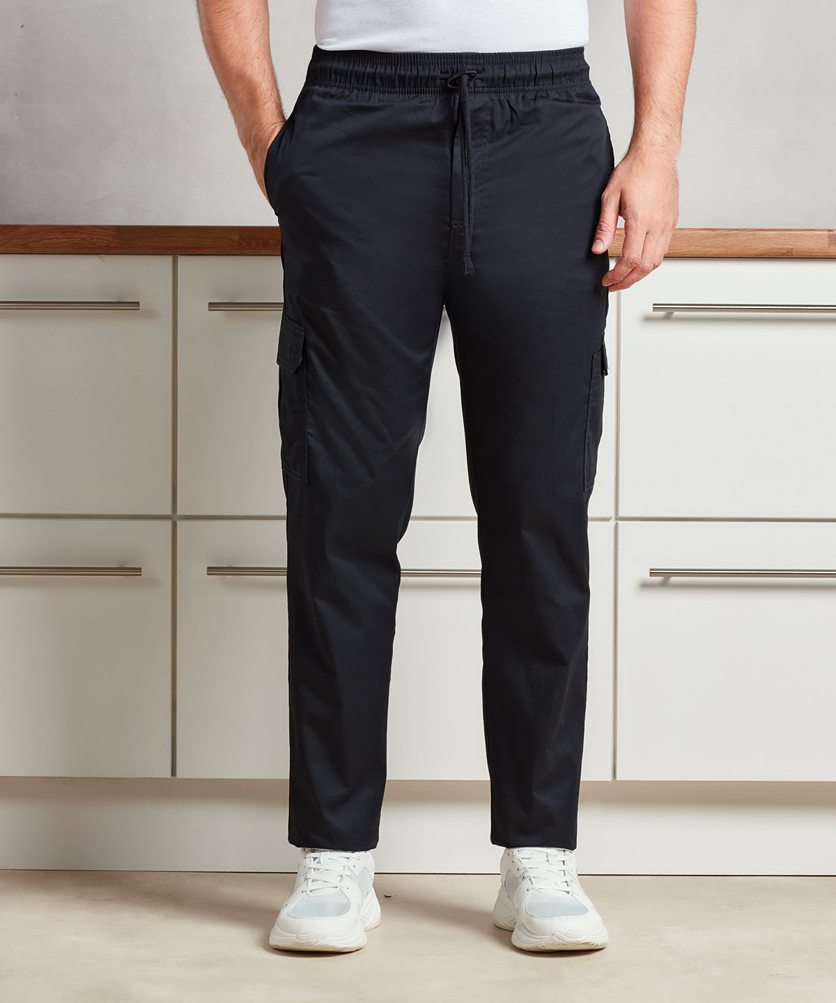 PR555 Chef’s essential cargo pocket trousers Black
