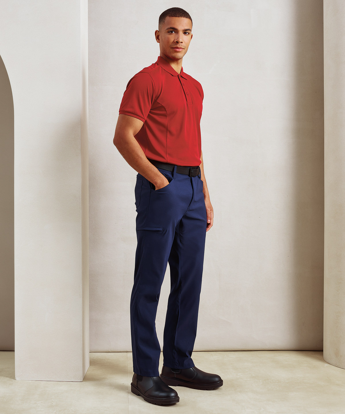 PR566 Stretchchecker ‘Adapt’ trousers Black