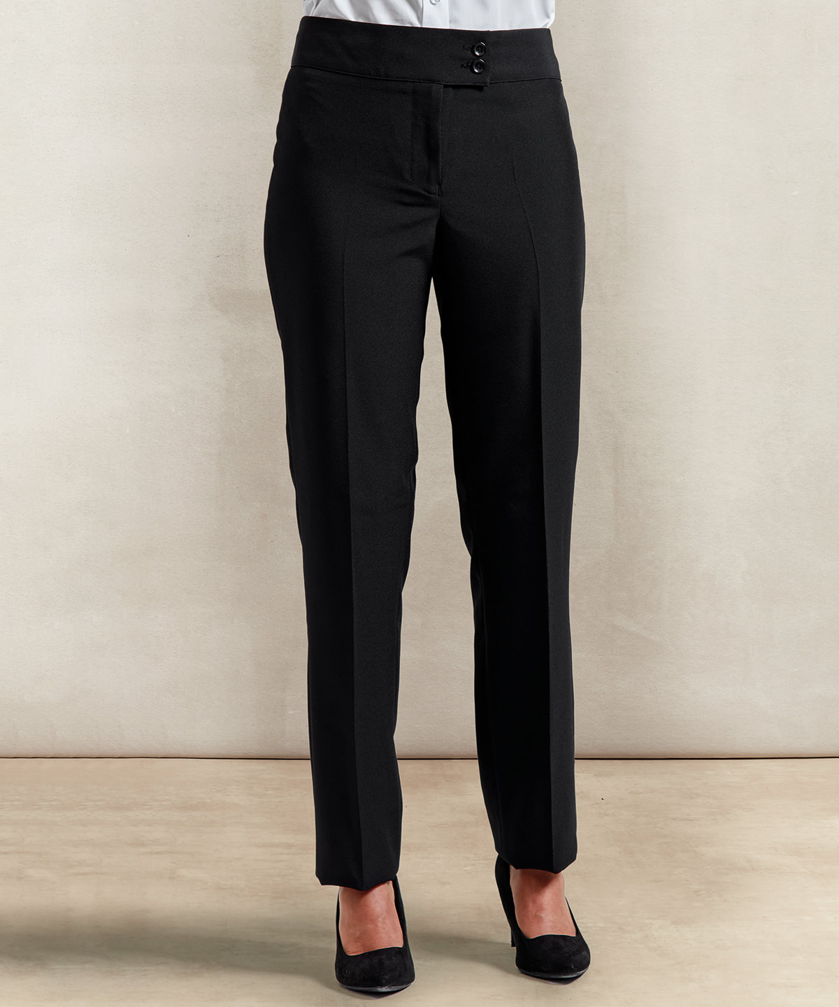 PR536 Iris straight leg trousers Black