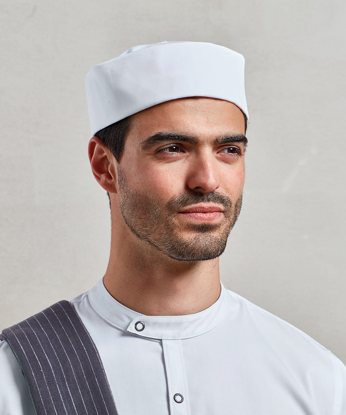 PR648 Turn-up chef’s hat White