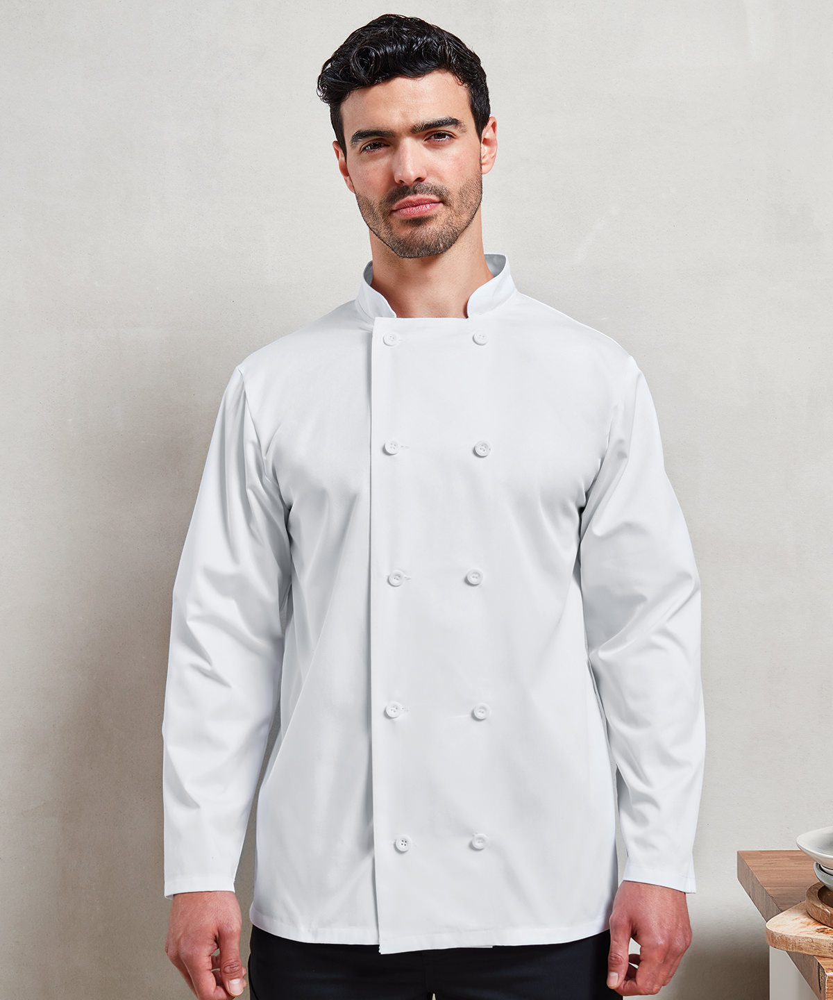 PR657 Long sleeve chef’s jacket White