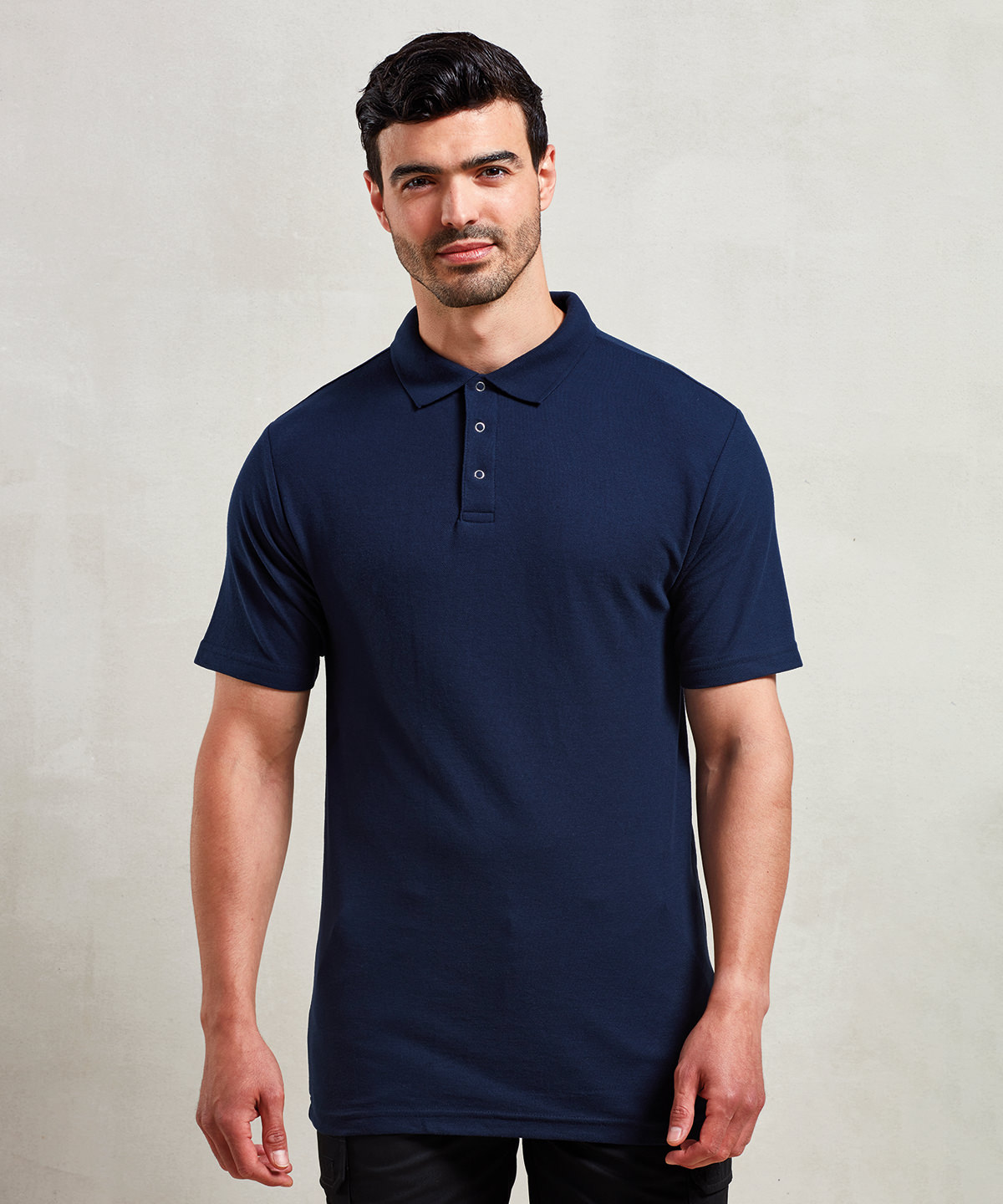 PR610 Stud polo Blue