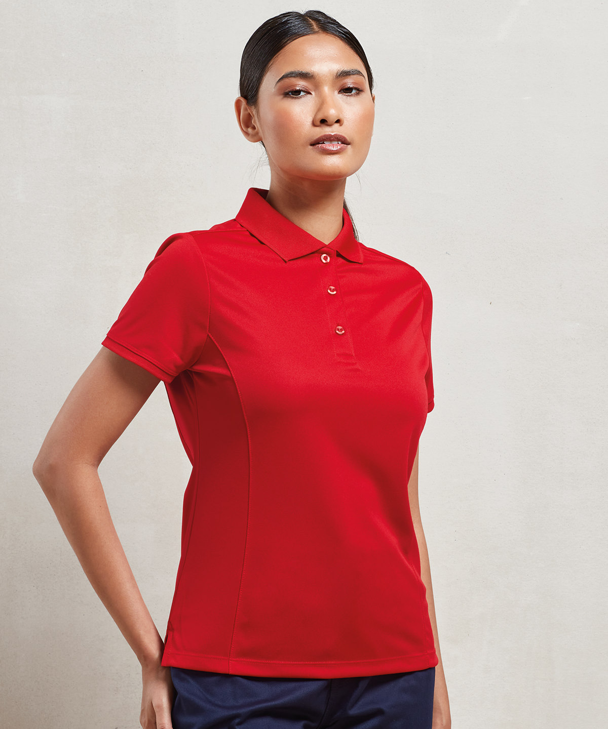 PR616 Women’s Coolchecker® piqué polo Grey