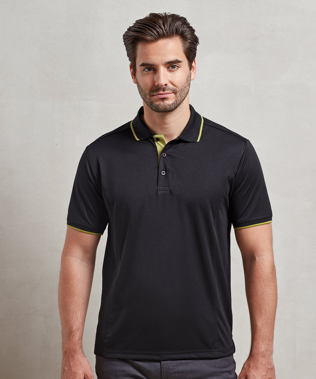 PR618 Contrast Coolchecker® polo Grey