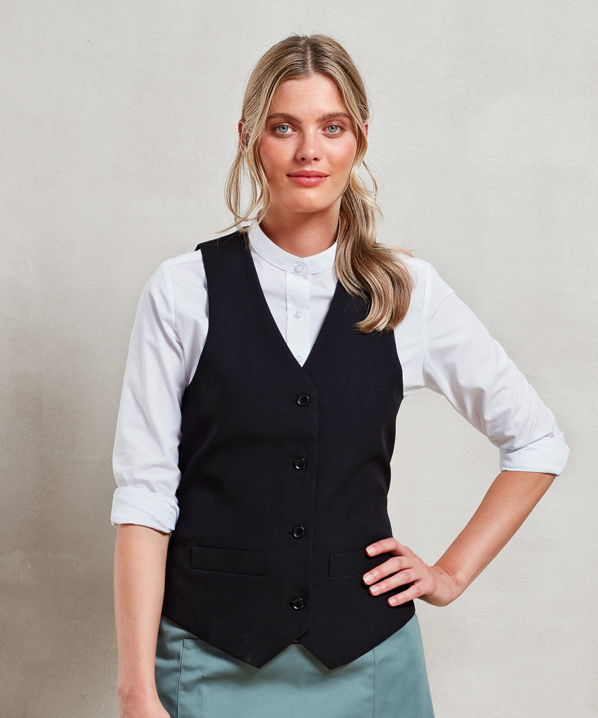 PR623 Women’s lined polyester waistcoat Black