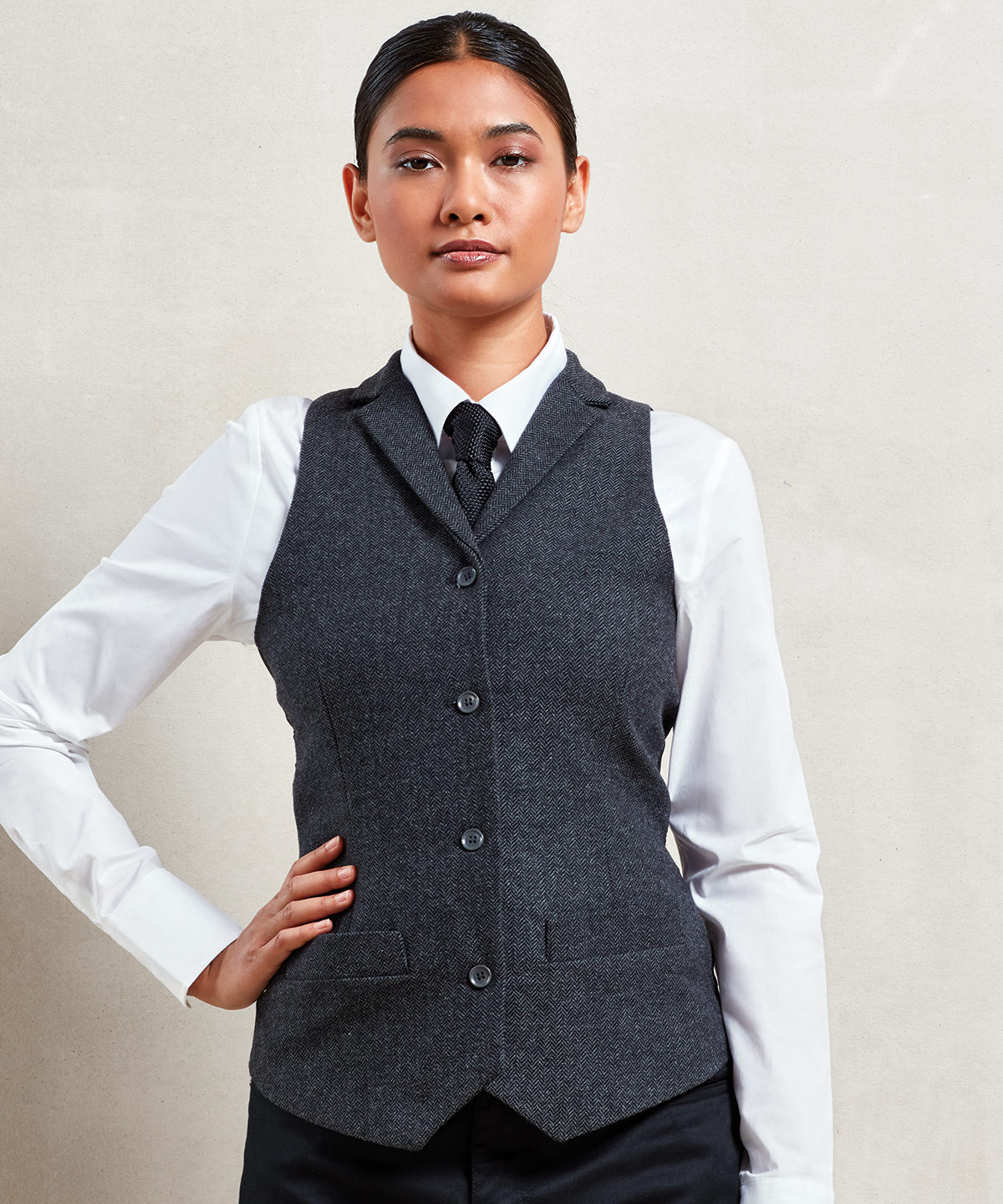 PR626 Women’s herringbone waistcoat Pattern