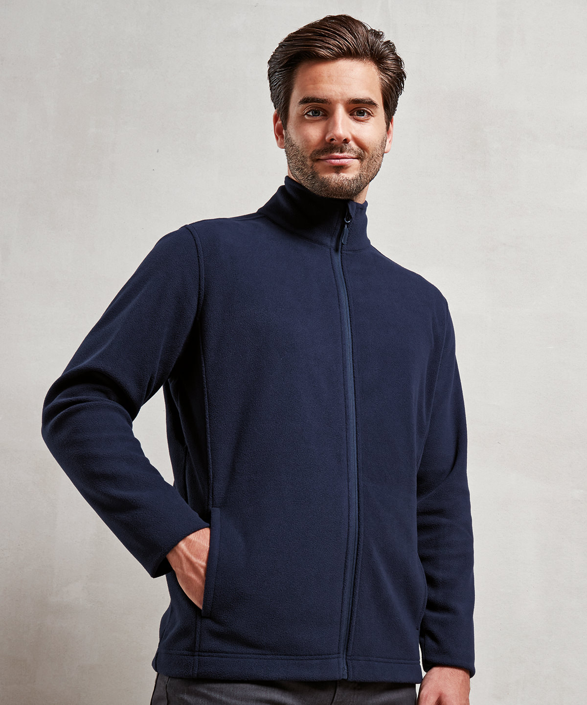 PR830 ‘Recyclight’ full-zip microfleece Black