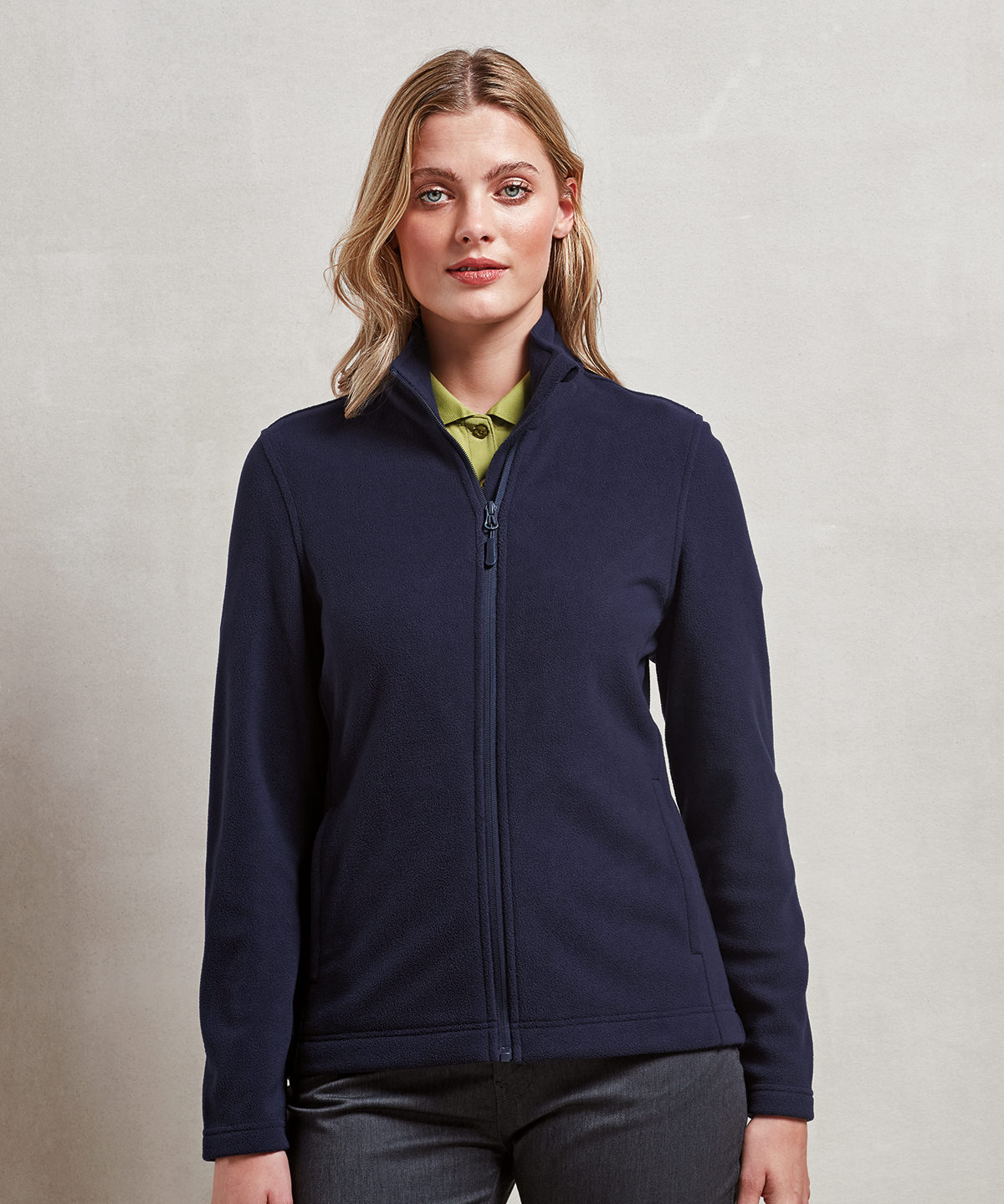 PR832 Women’s ‘Recyclight’ full-zip microfleece Black