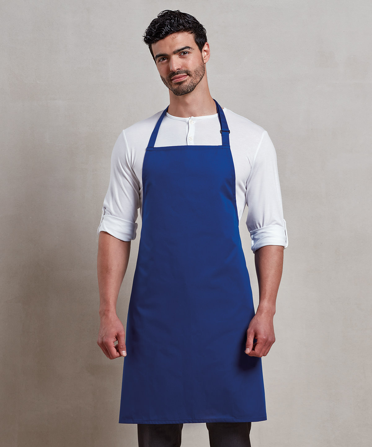 PR996 Antimicrobial bib apron Grey