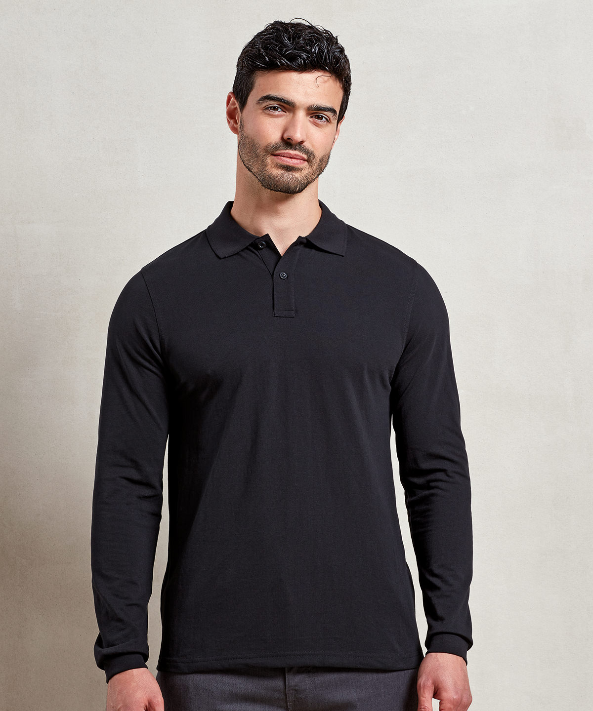 PR997 ‘Essential’ unisex long sleeve workwear polo shirt Blue
