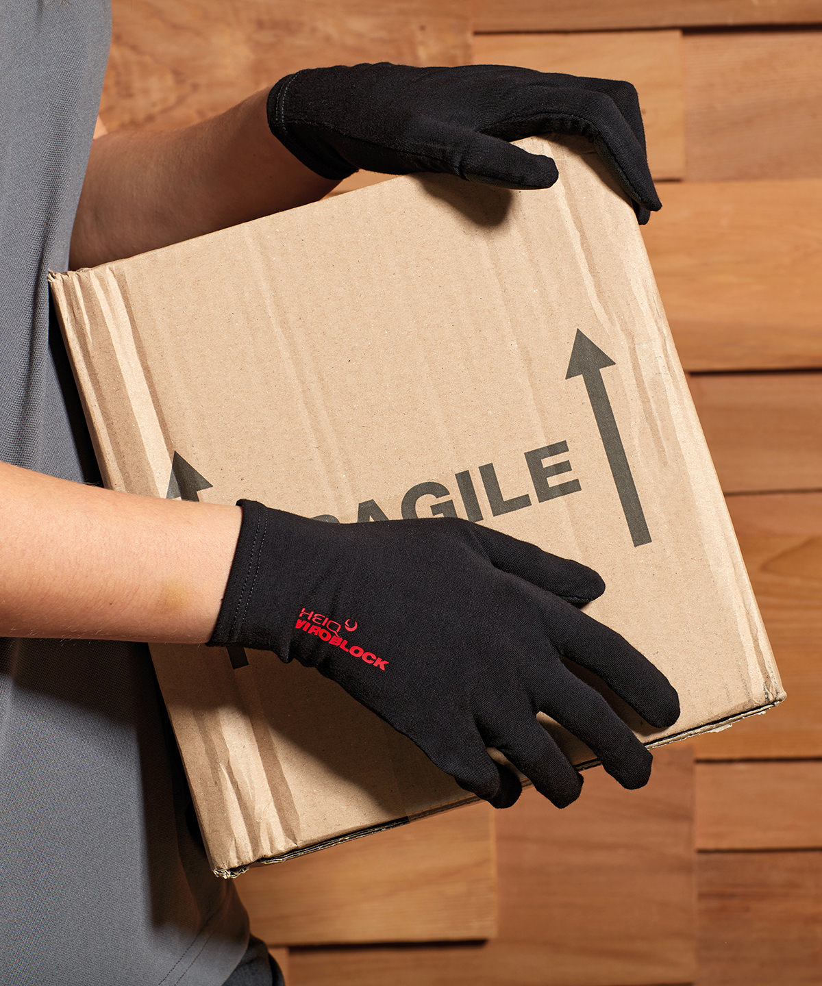 PR998 Touch gloves, powered by HeiQ Viroblock (one pair) Black