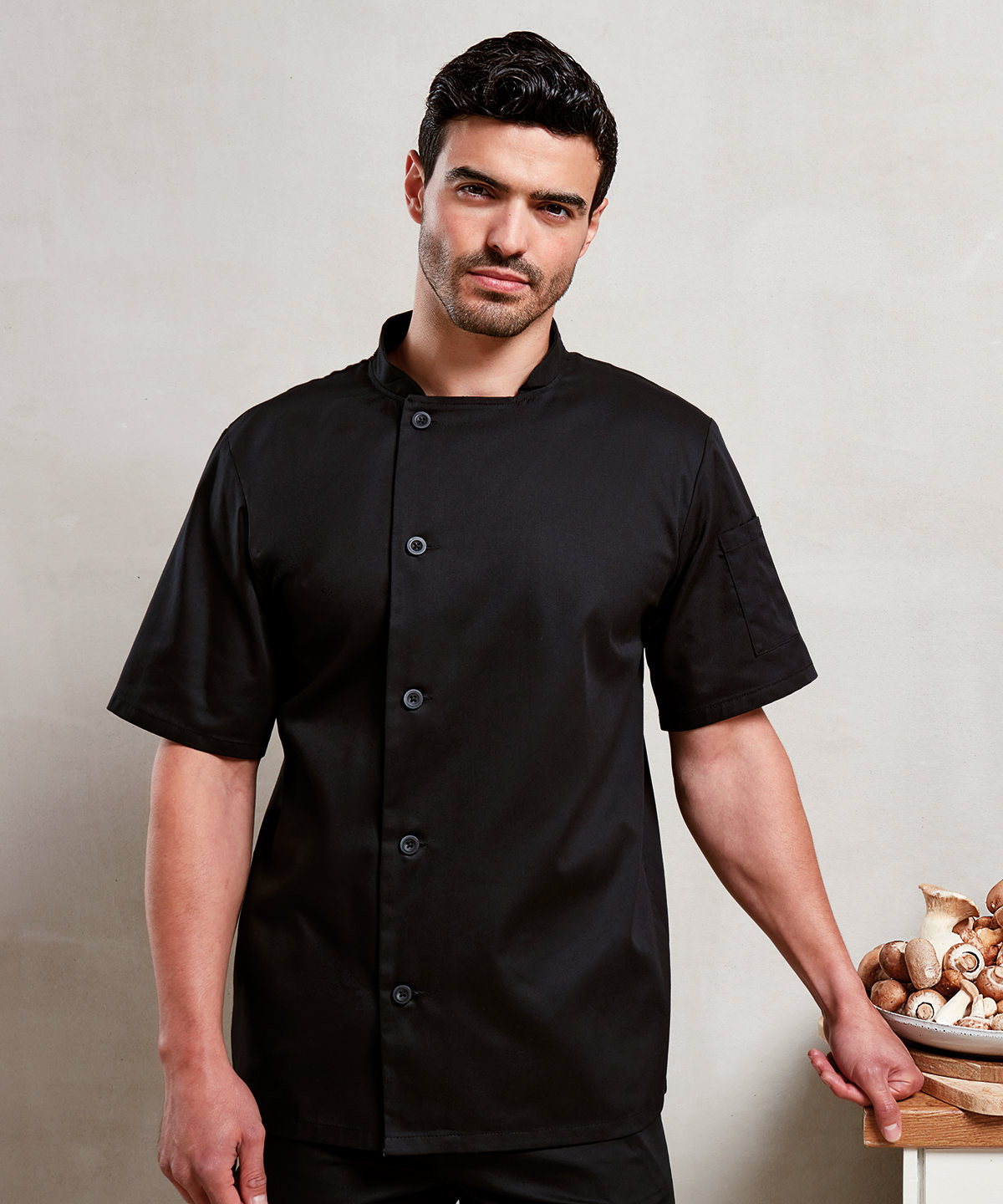 PR900 Chef’s essential short sleeve jacket Black