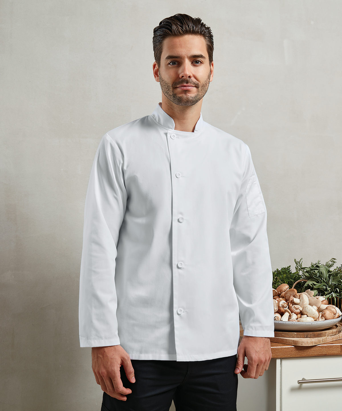 PR901 Chef’s essential long sleeve jacket Black