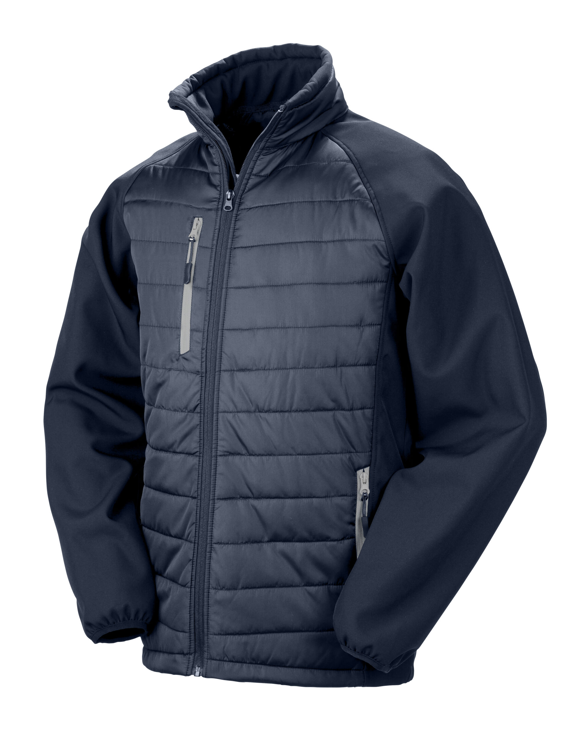 R237X Navy/Grey Compass Padded Softshell Jacket