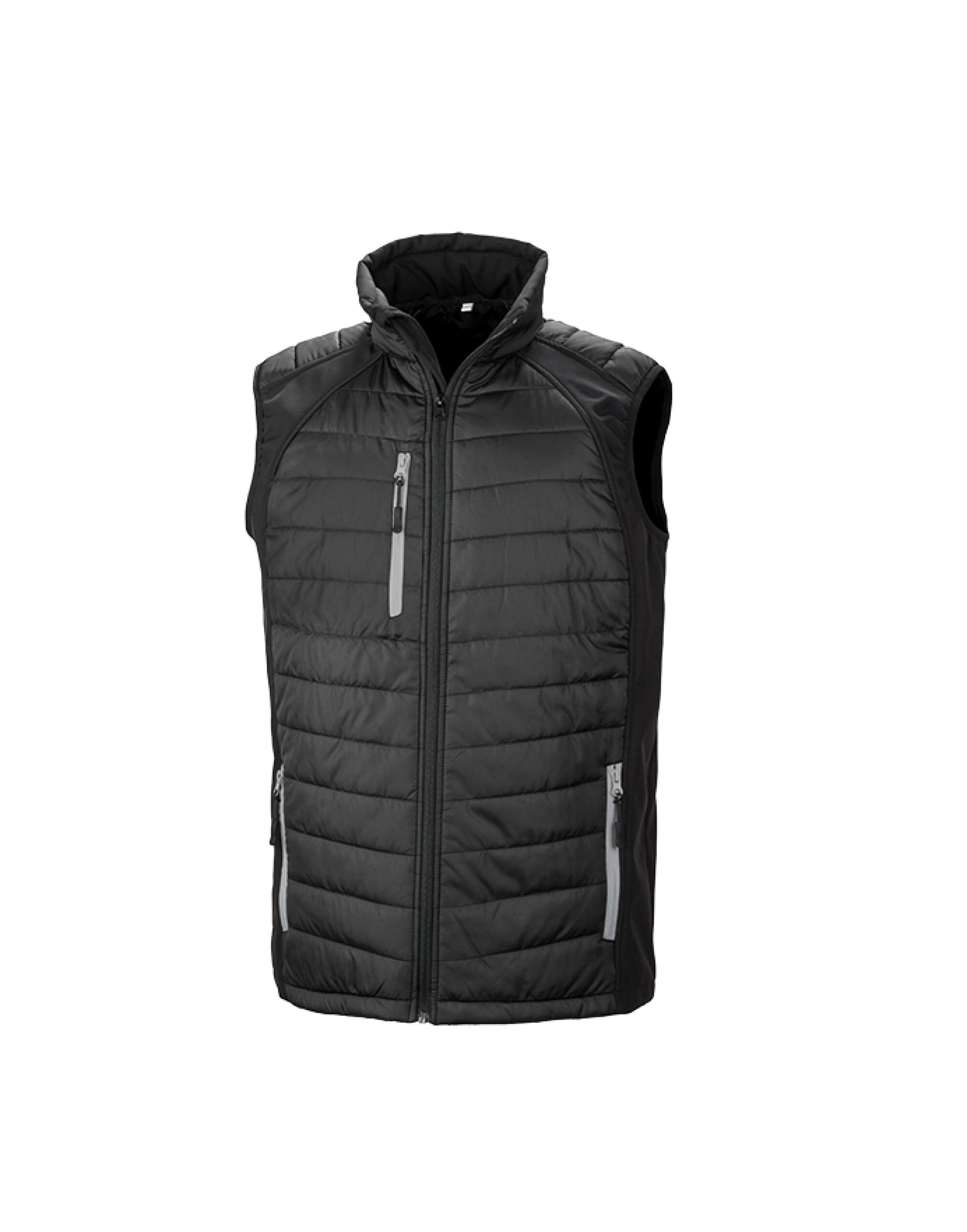R238X Black/ Grey Compass Padded Softshell Gilet