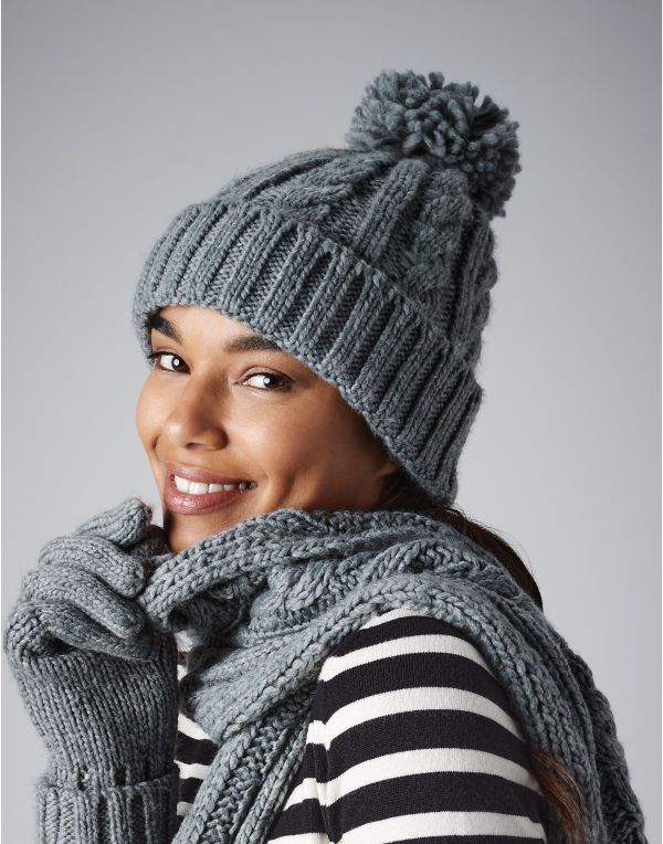 B480 Cable Knit Melange Beanie Mustard B480 Cable Knit Melange Beanie Mustard