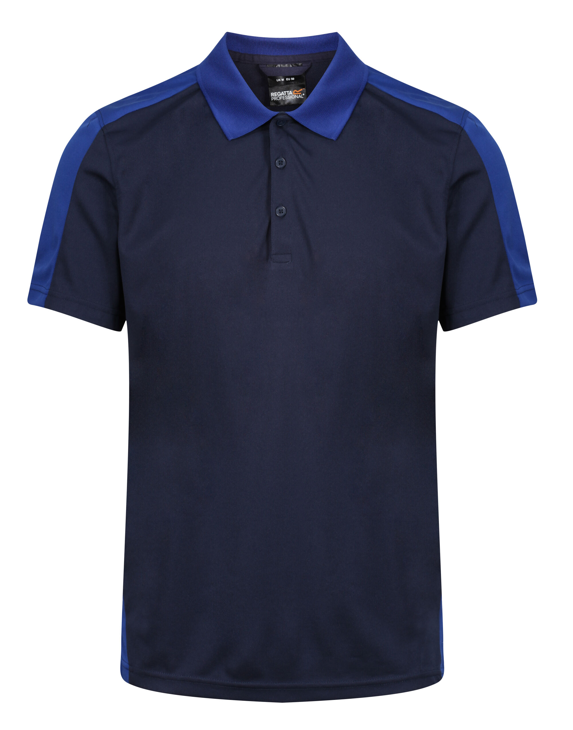 Navy/ New Royal Contrast Quick Wicking Polo Shirt Navy/ New Royal Contrast Quick Wicking Polo Shirt