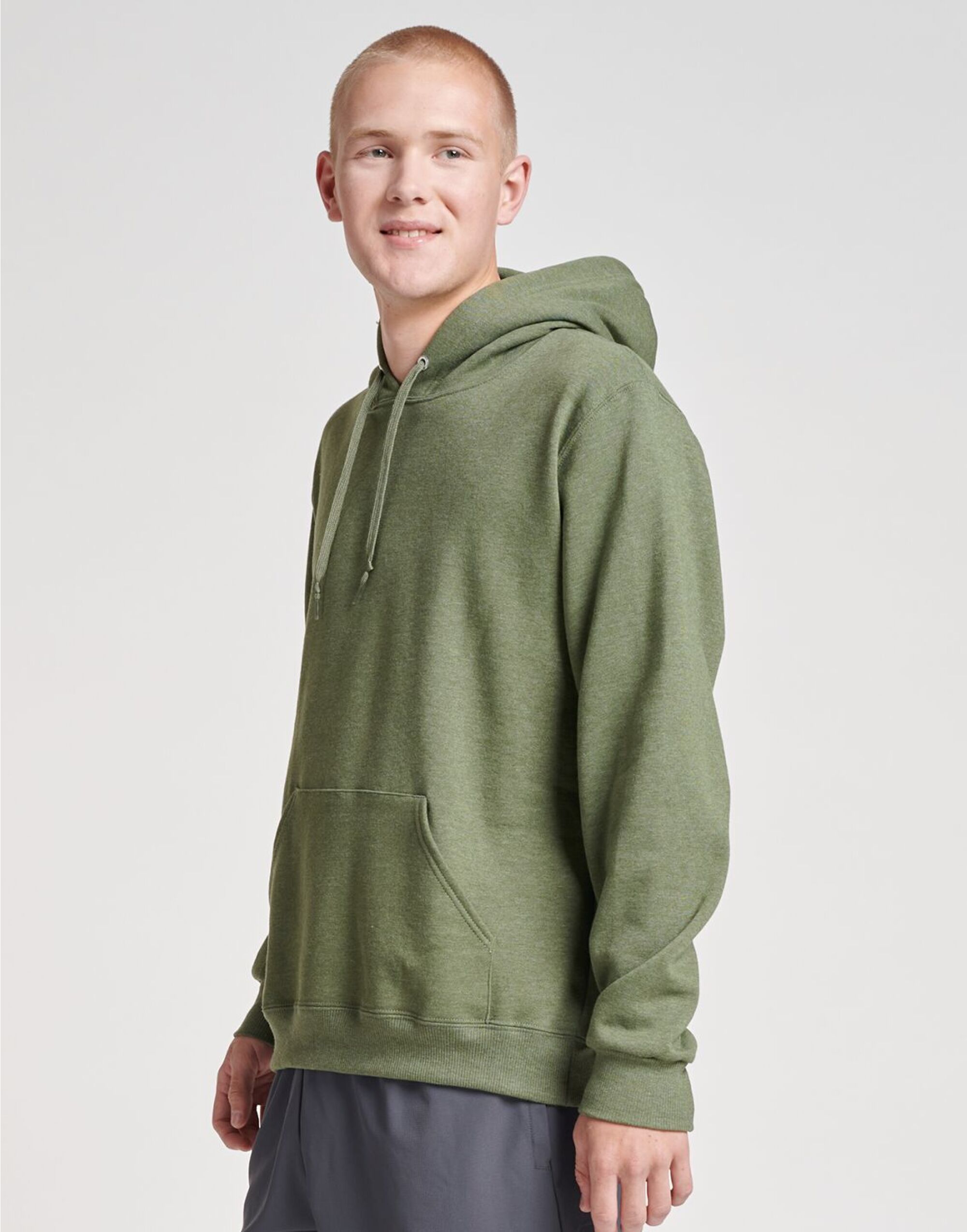 0S700M0 Eco Premium Hooded Sweatshirt Military Green Heather 0S700M0 Eco Premium Hooded Sweatshirt Military Green Heather