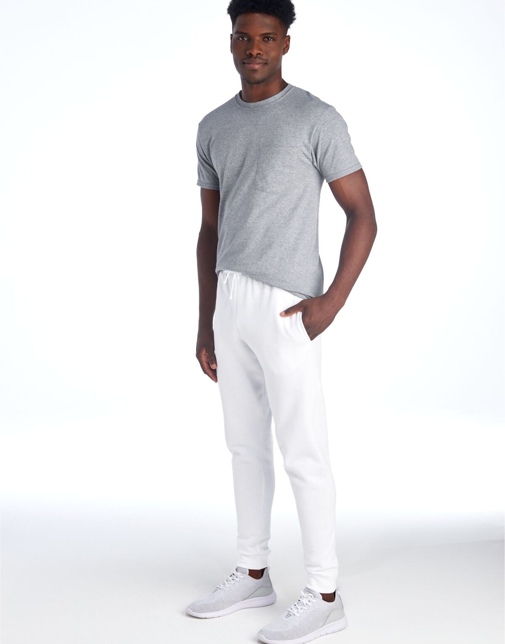 0S975M0 NuBlend® Pocketed Jog Sweatpant White