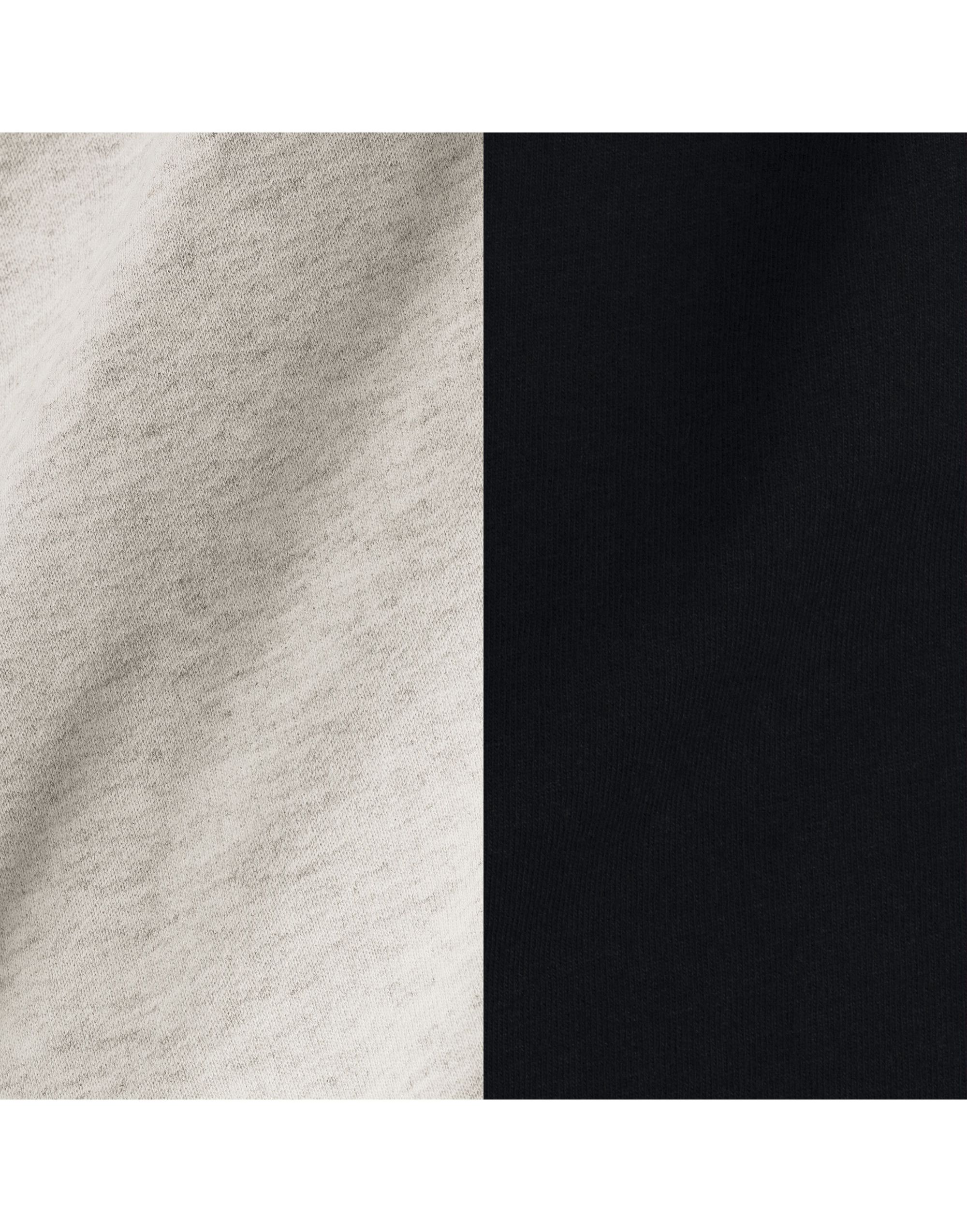 0S97CR0 NuBlend® Varsity Colour-Block Hood Oatmeal Heather/ Black Ink