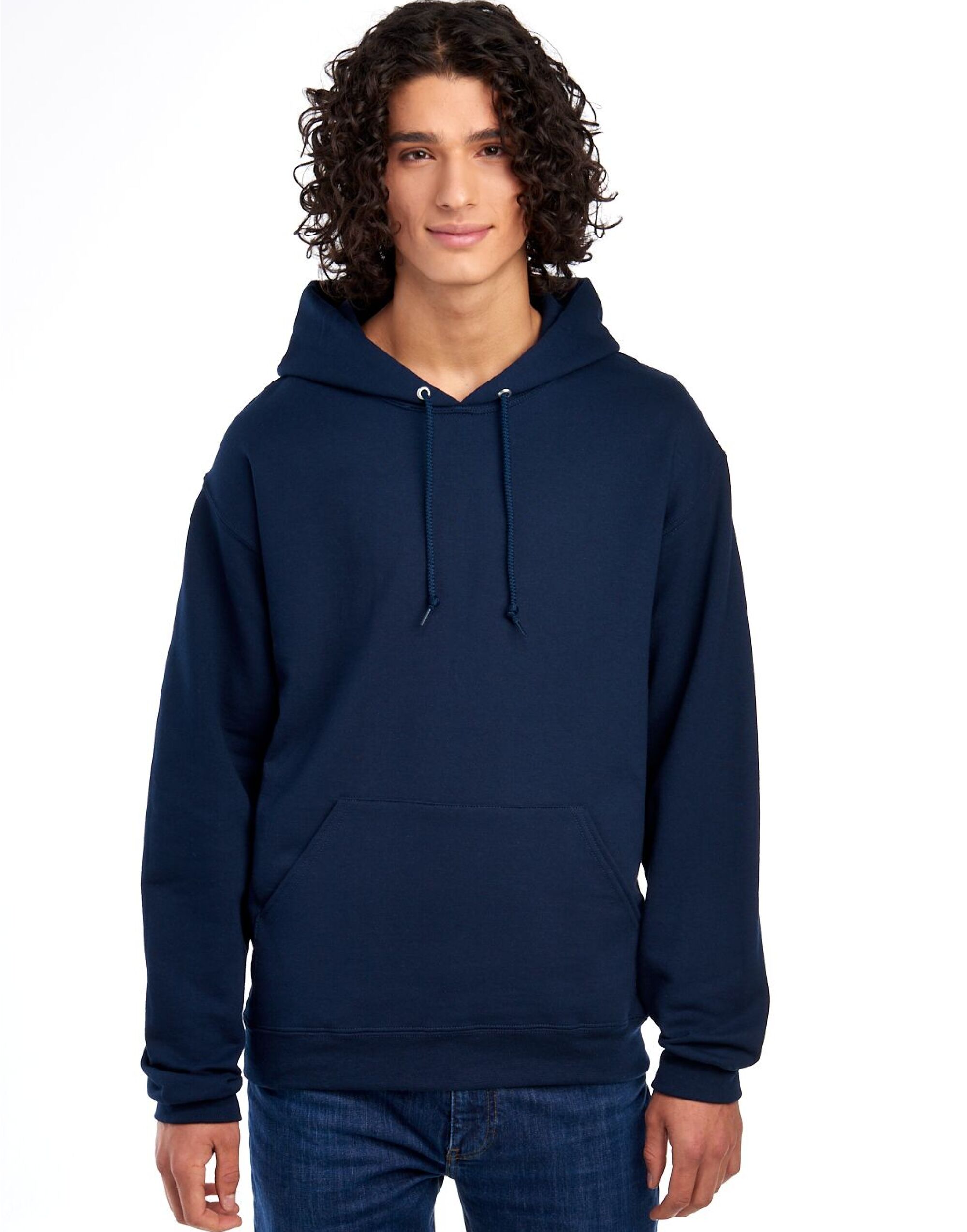 0S996M0 NuBlend® Hooded Sweatshirt Navy Blue 0S996M0 NuBlend® Hooded Sweatshirt Navy Blue