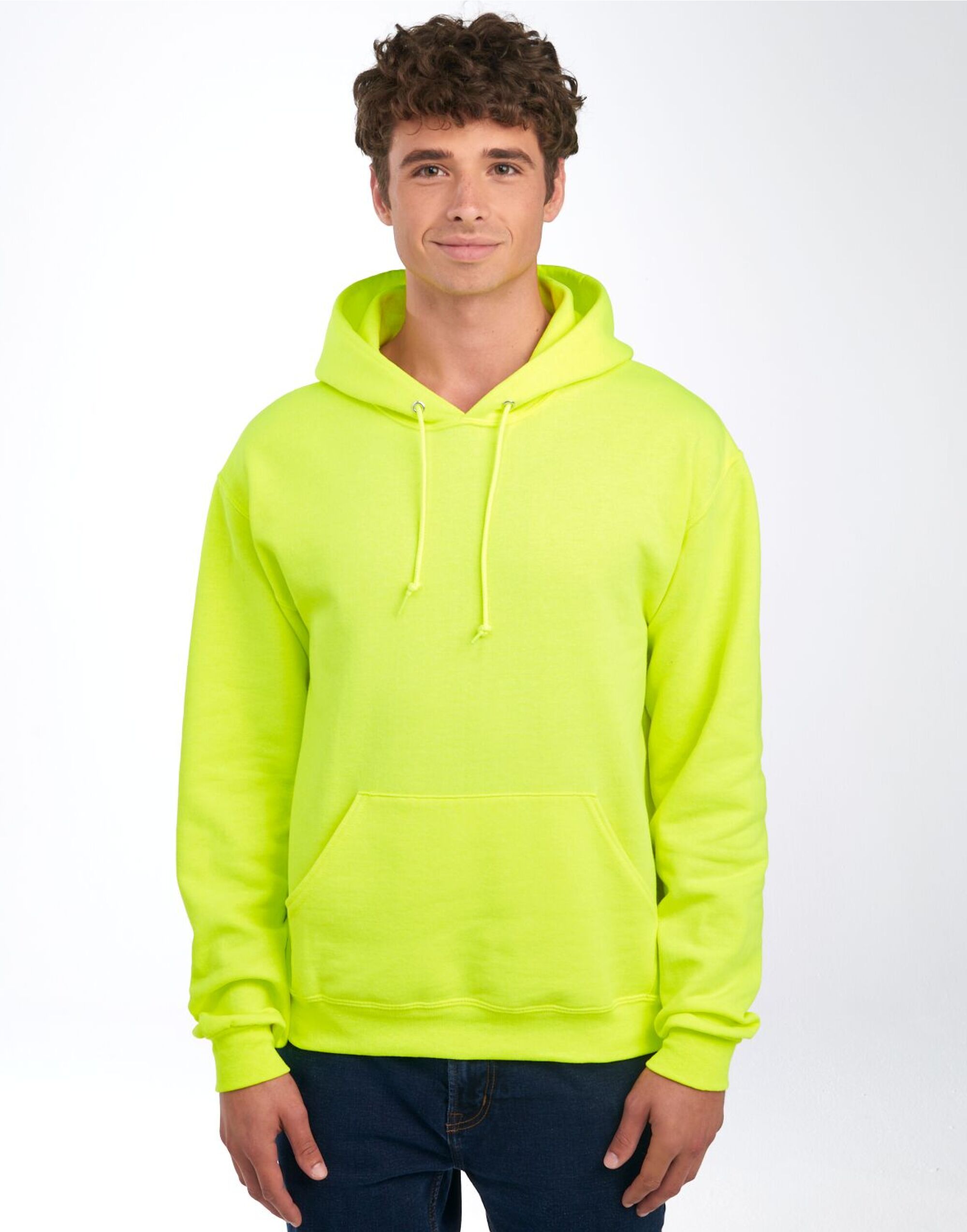 0S996M0 NuBlend® Hooded Sweatshirt Safety Green 0S996M0 NuBlend® Hooded Sweatshirt Safety Green