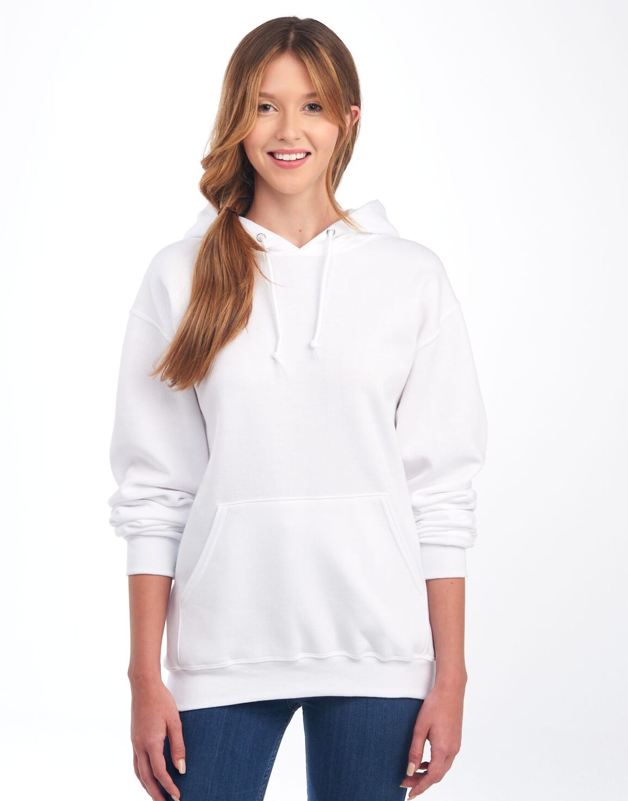 0S996M0 NuBlend® Hooded Sweatshirt White 0S996M0 NuBlend® Hooded Sweatshirt White