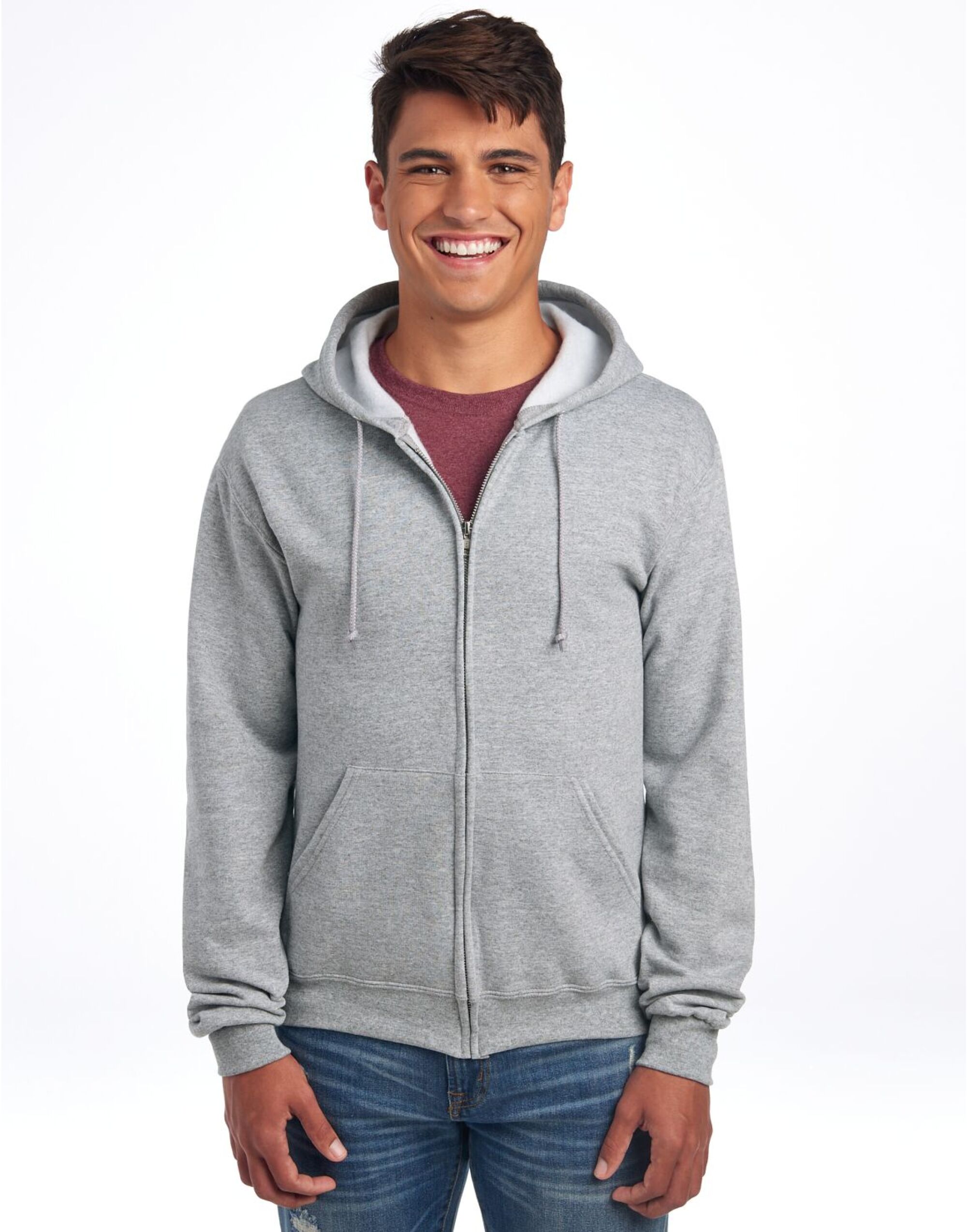 0S993M0 NuBlend® Full-Zip Hooded Sweat Athletic Heather 0S993M0 NuBlend® Full-Zip Hooded Sweat Athletic Heather