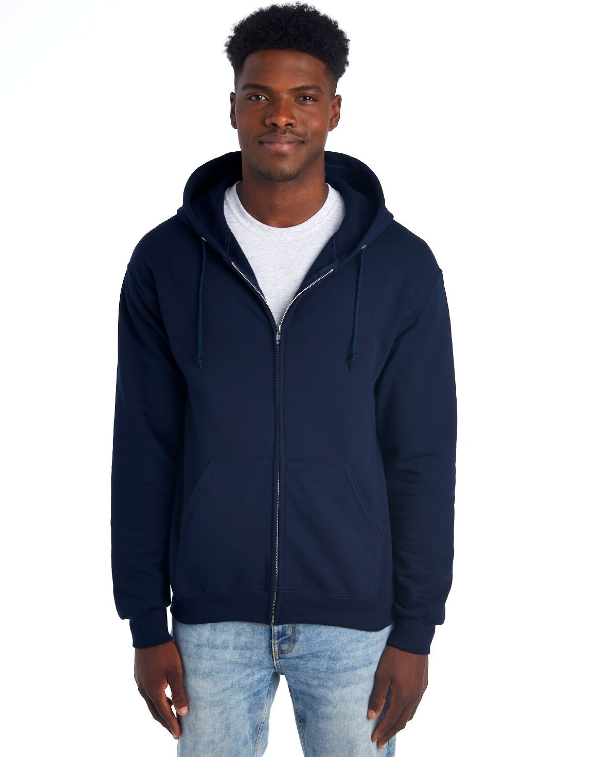 0S993M0 NuBlend® Full-Zip Hooded Sweat Navy Blue