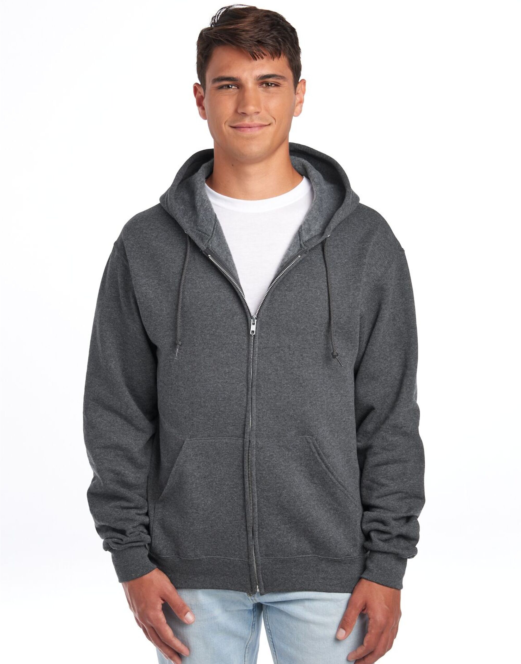 0S993M0 NuBlend® Full-Zip Hooded Sweat Black Heather