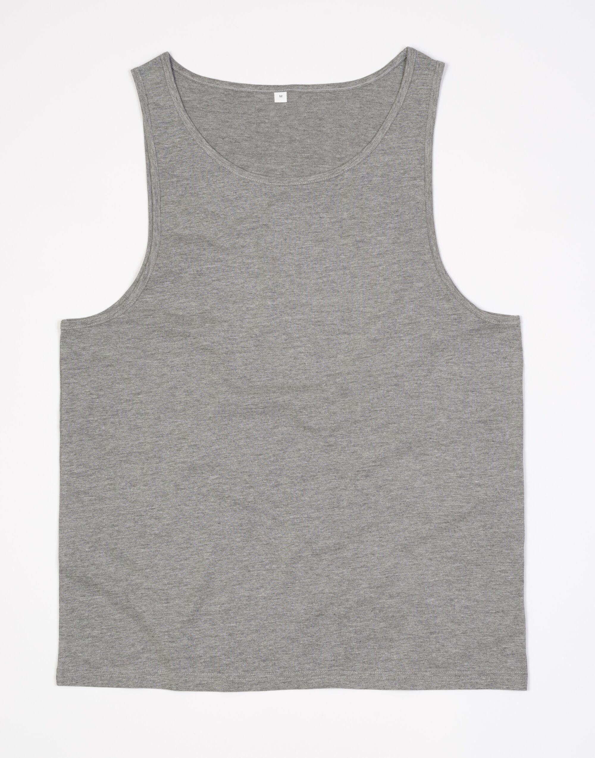 M133 Heather Grey Melange One Drop Armhole Vest