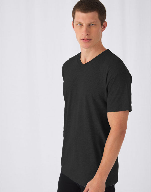 White Men’s Exact V-Neck T-Shirt