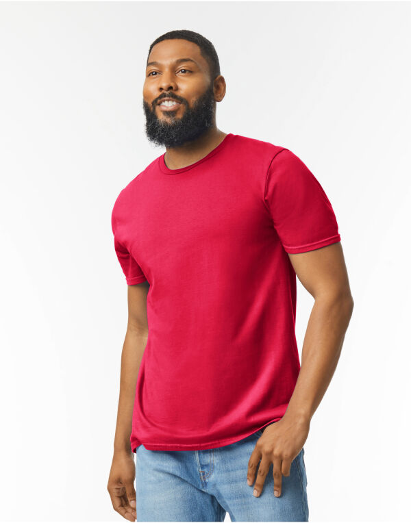Heather Cardinal Softstyle Adult T-Shirt