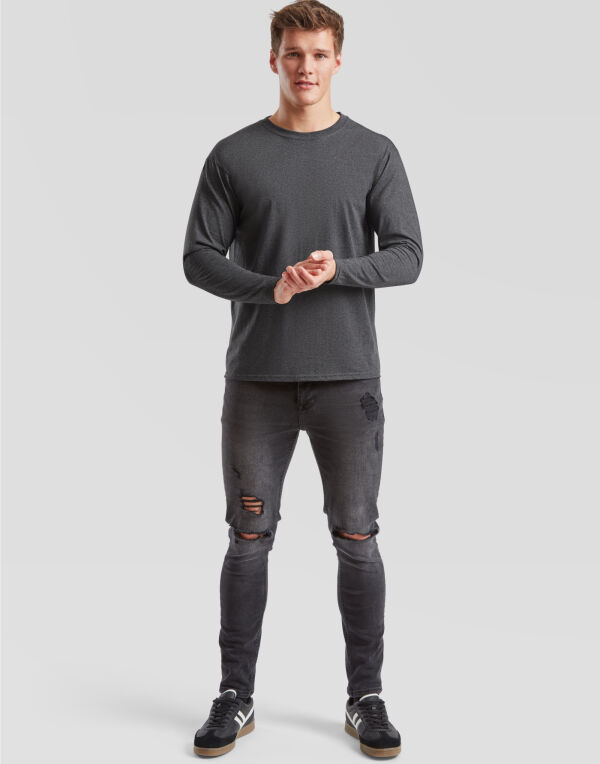 61038 Men’s Valueweight Long Sleeve T-Shirt Light Graphite