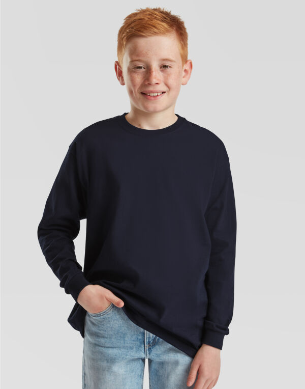 61007 Kid’s Valueweight Long Sleeve T Deep Navy
