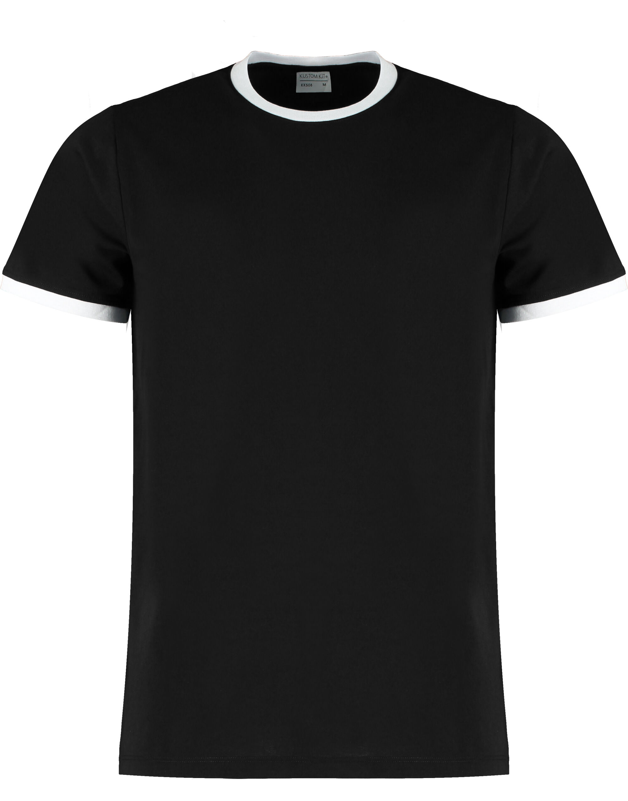 KK508 Fashion Fit Ringer Tee Black/White KK508 Fashion Fit Ringer Tee Black/White