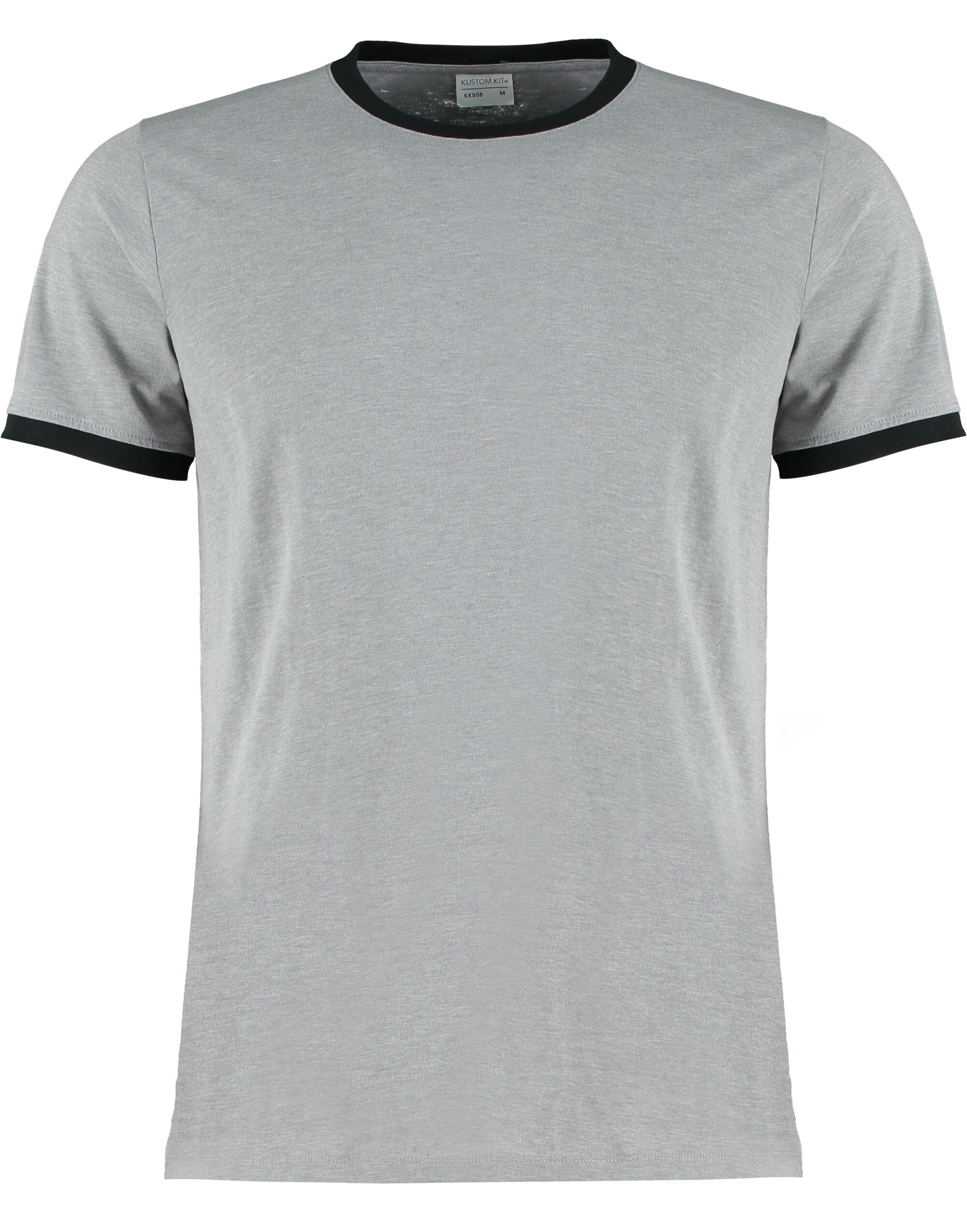 KK508 Fashion Fit Ringer Tee Light Grey Marl/ Black KK508 Fashion Fit Ringer Tee Light Grey Marl/ Black