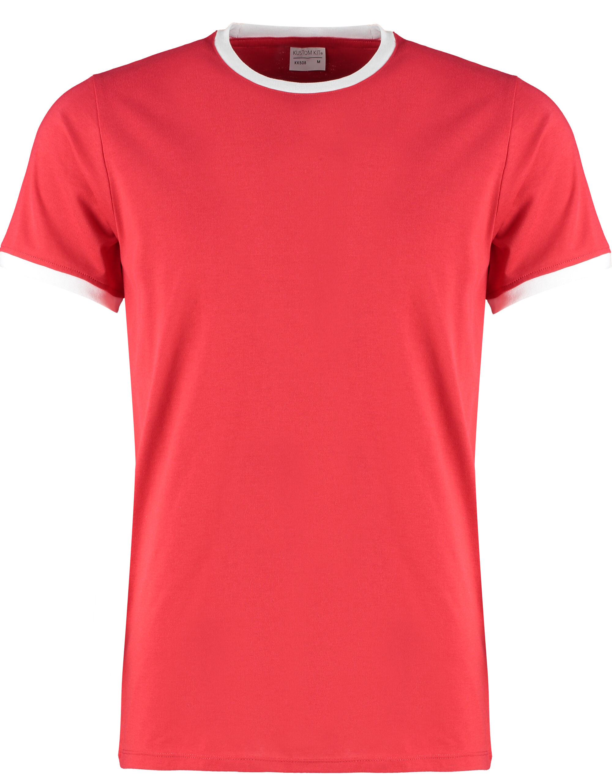 KK508 Fashion Fit Ringer Tee Red/White