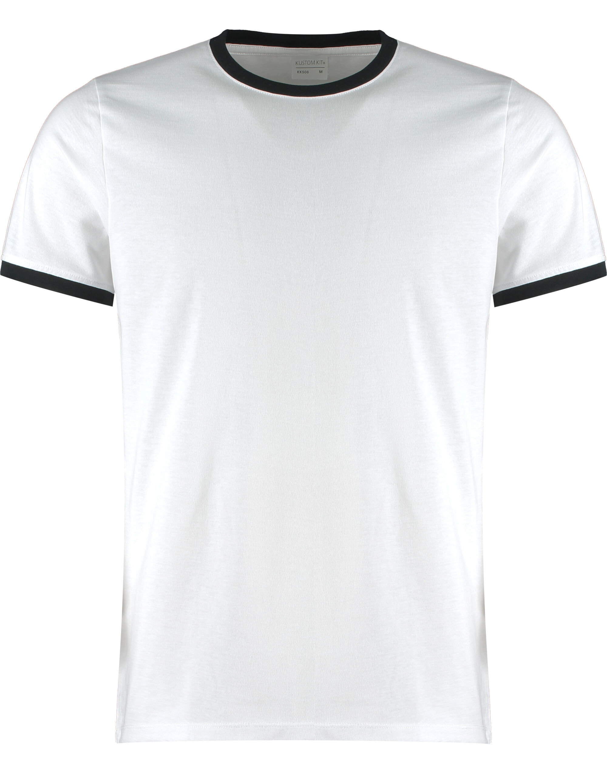 KK508 Fashion Fit Ringer Tee White/Black KK508 Fashion Fit Ringer Tee White/Black