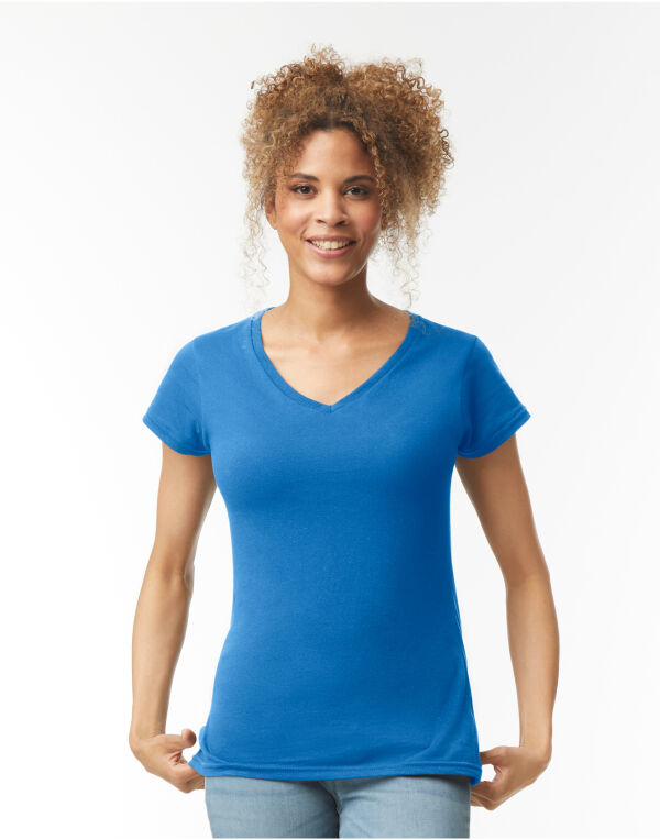 Red Softstyle® Ladies’ V-Neck T-Shirt