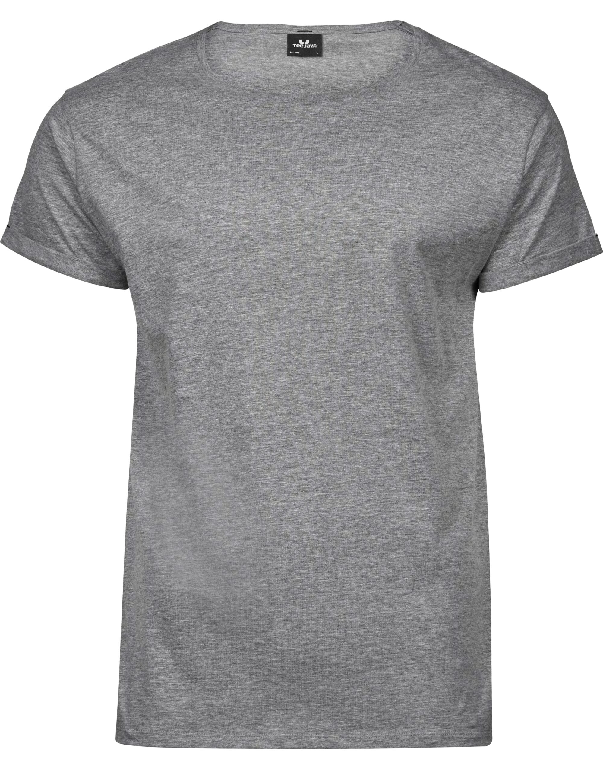 TJ5062 Men’s Roll-Up Tee Heather Grey TJ5062 Men’s Roll-Up Tee Heather Grey