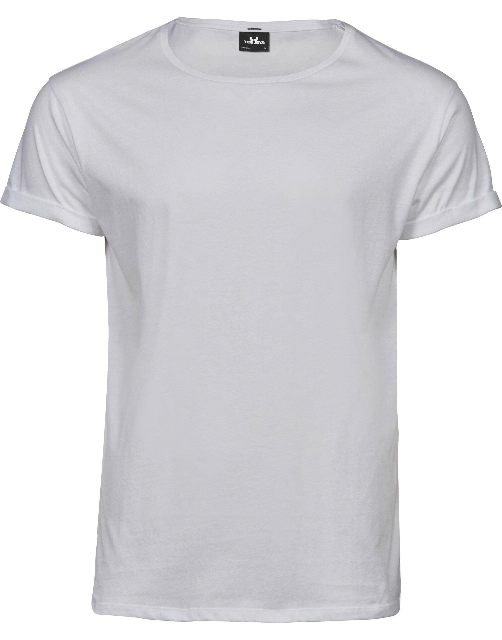 TJ5062 Men’s Roll-Up Tee White