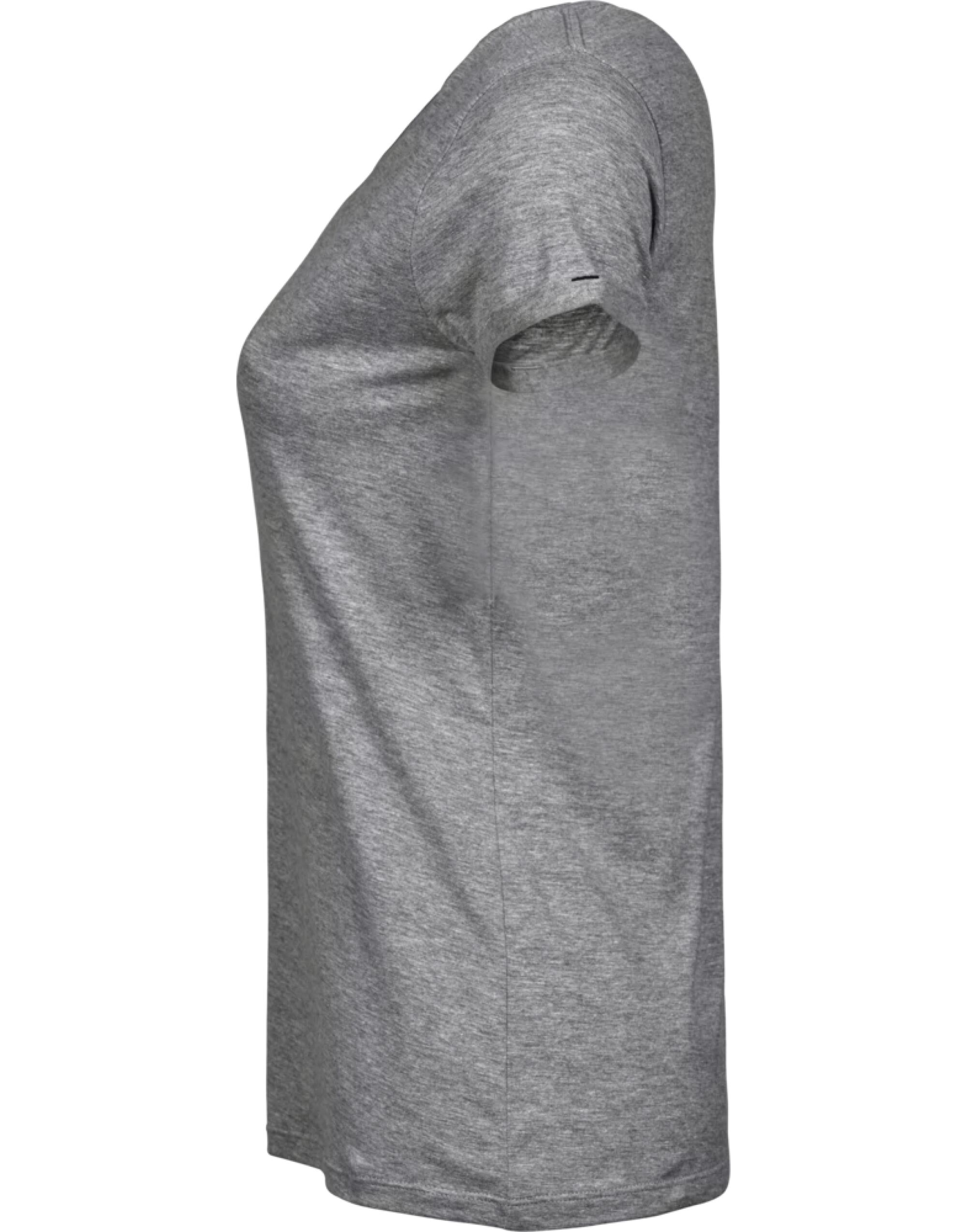 TJ5063 Ladies Roll-Up Tee Heather Grey