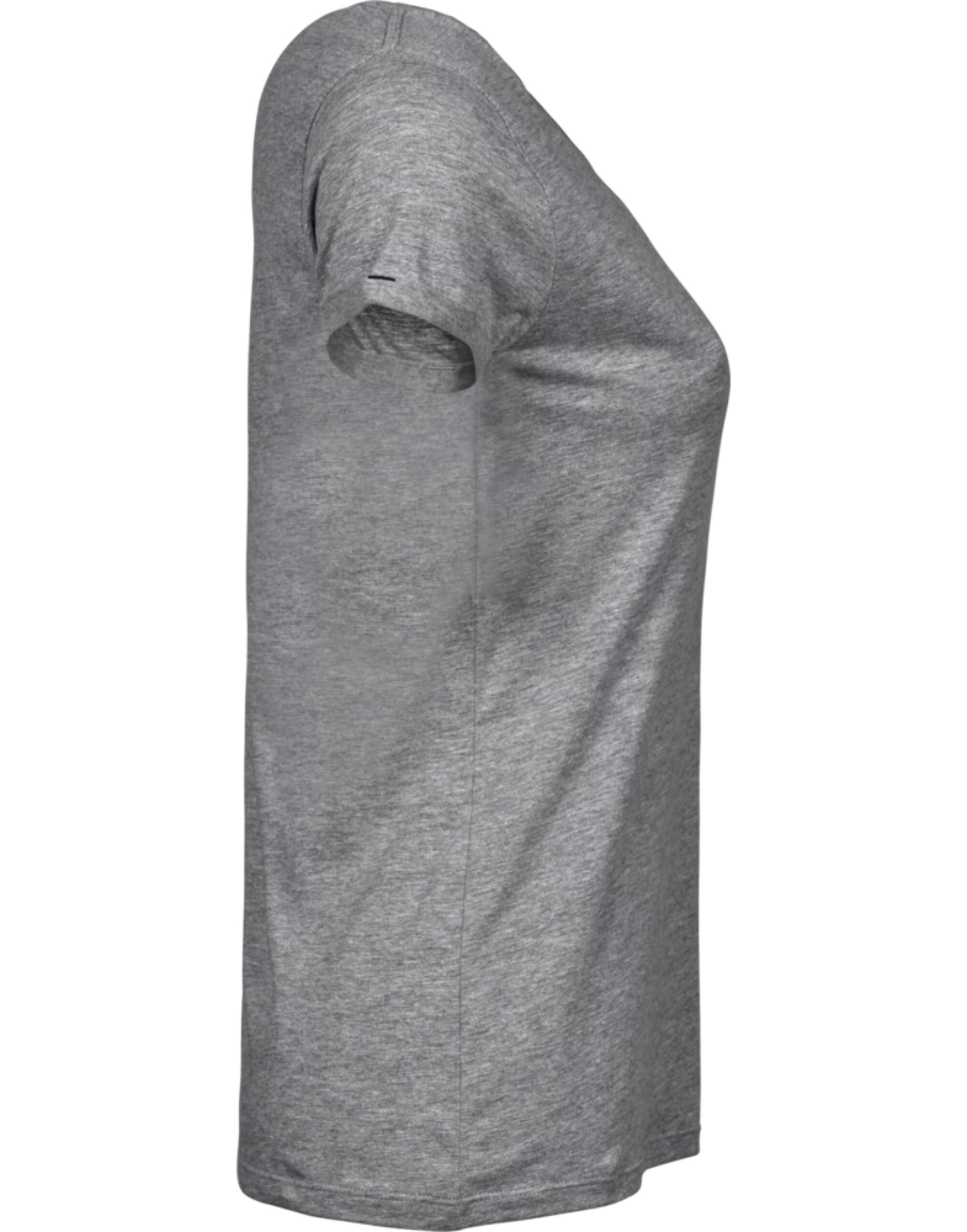 TJ5063 Ladies Roll-Up Tee Heather Grey