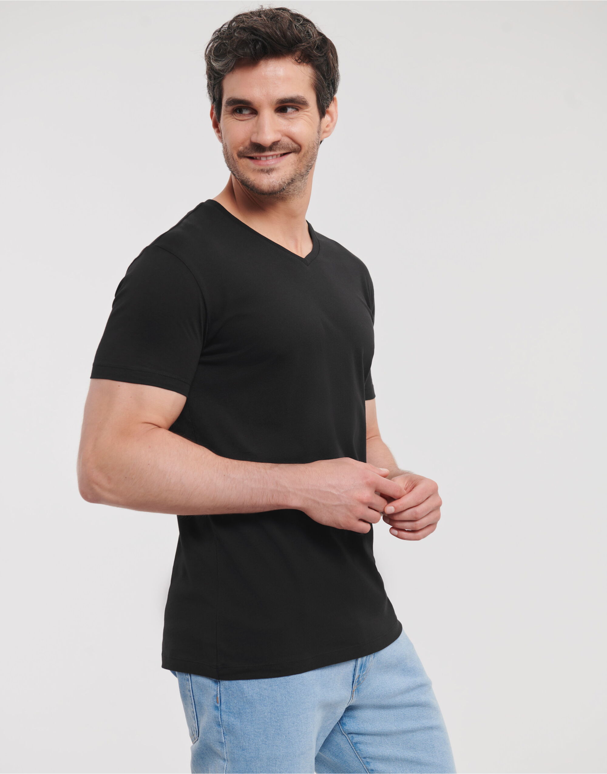 R103M Men’s V-Neck T Black