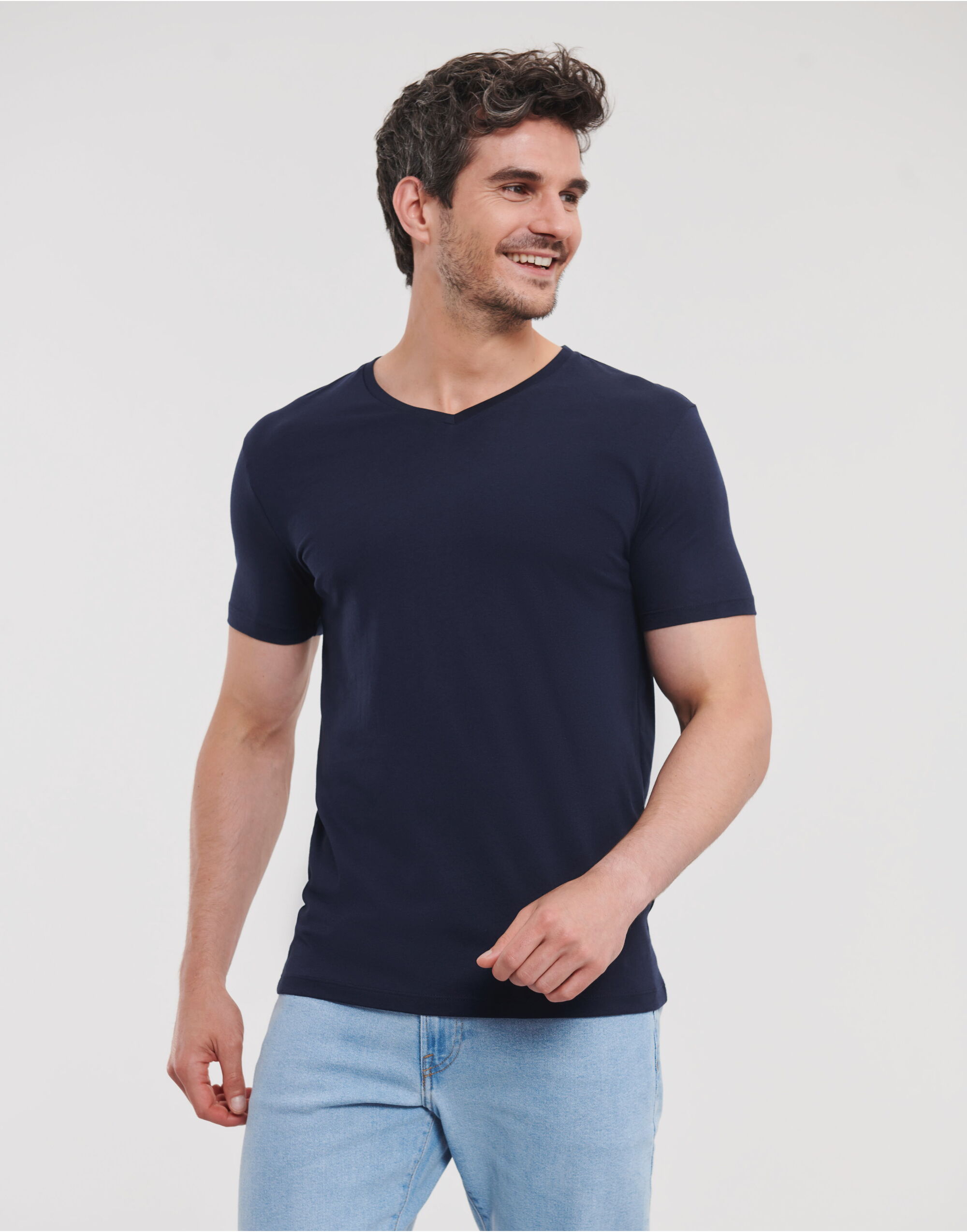 R103M Men’s V-Neck T French Navy