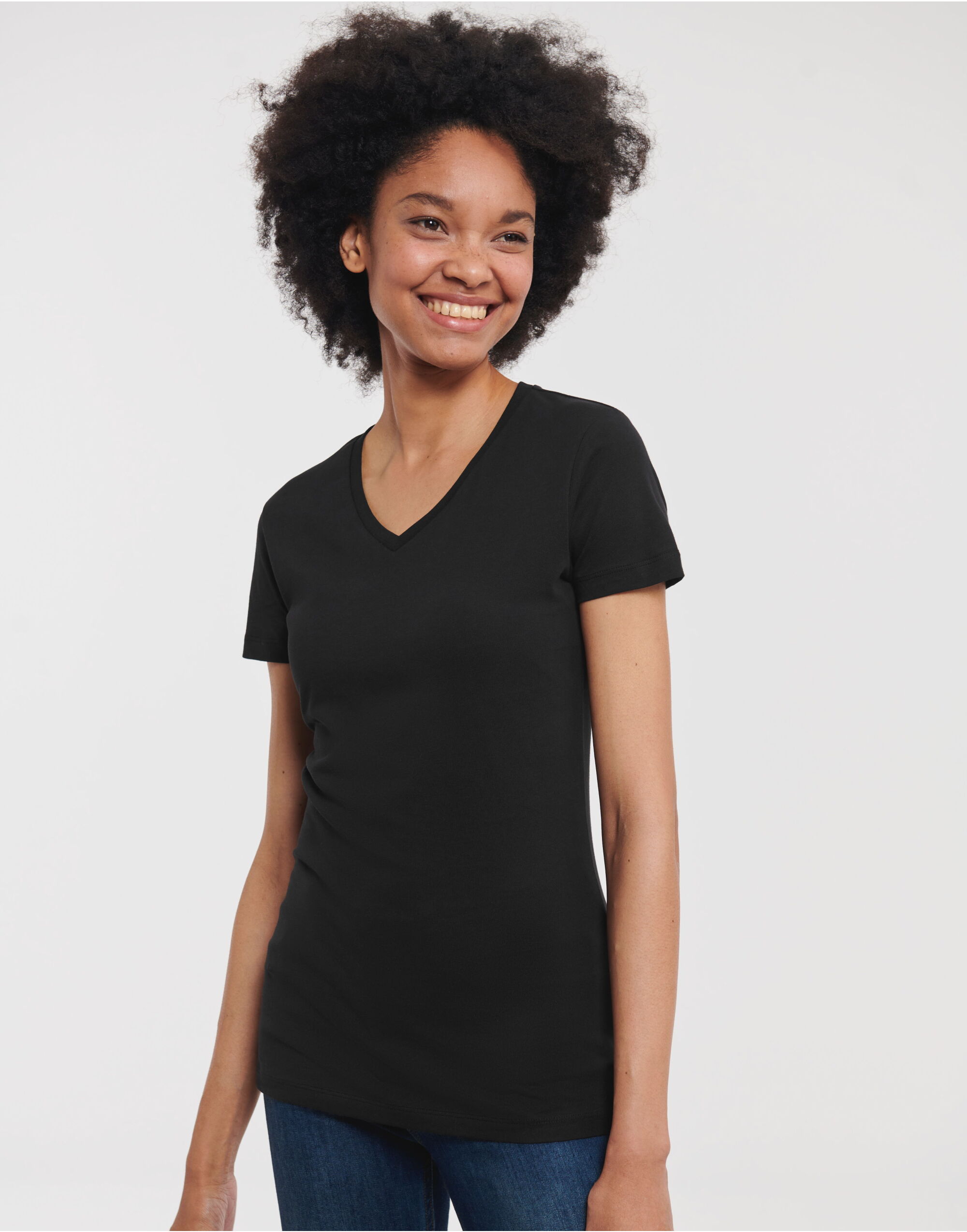 Black Ladies’ V-Neck T Black Ladies’ V-Neck T