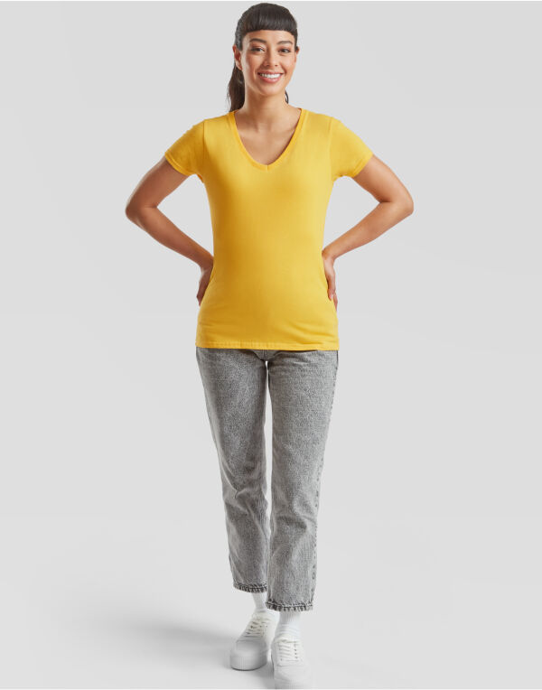 Red Ladies’ Valueweight V-Neck T-Shirt