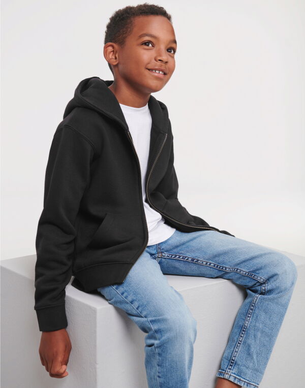 R266B Kids Authentic Zip Hood Sweat Black